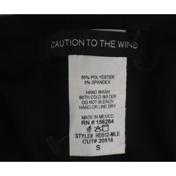 Caution To The Wind Women Size S Black Faux Wrap Mini NEW Dress Pullover Retro - Picture 13 of 13